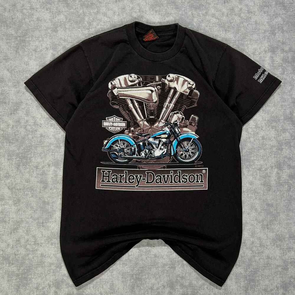 VTG 1999 Harley Davidson Prince George Canada panhead motorcycle tshirt mens M